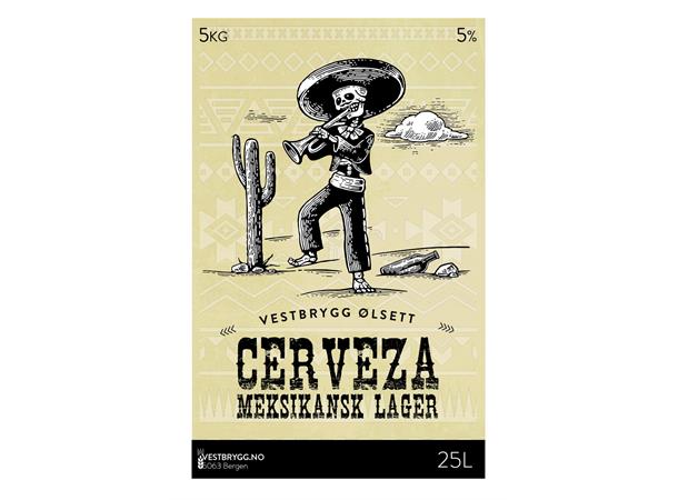 Vestbrygg Cerveza Meksikansk Lager 25L Ølsett