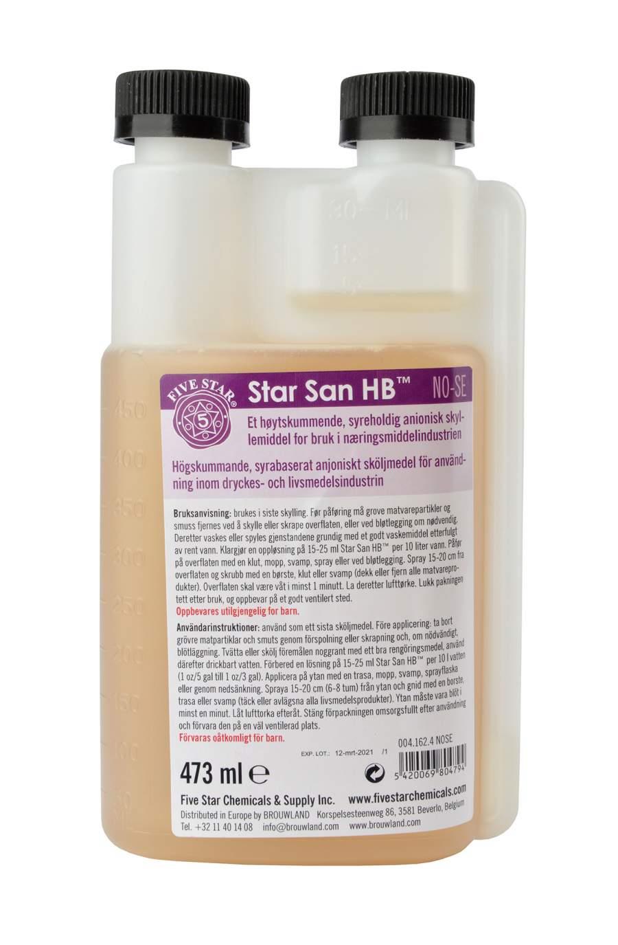Star San 16 oz / 4,7 dl Desinfeksjonsmiddel - Vestbrygg AS