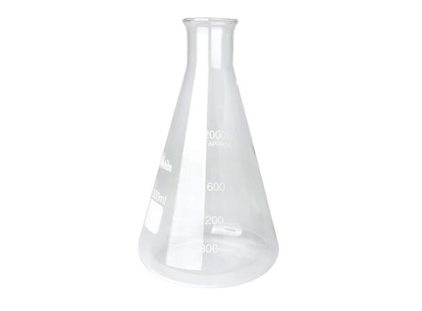 Erlenmeyerkolbe 2000ml av borosilikatglass. 2 liter