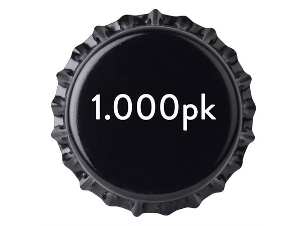 Korker - 26mm - 1.000pk – Svart Kapsler til ølflasker