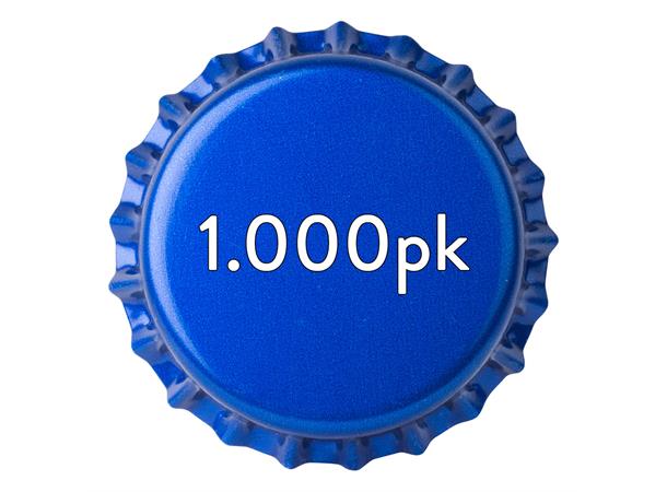 Korker - 26mm - 1.000pk - Blå Metallic Kapsler til ølflasker