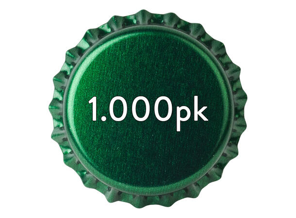 Korker - 26mm - 1.000pk - Grønn metallic Kapsler til ølflasker