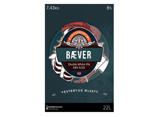 Ægir Bæver Double White IPA 22L Ølsett
