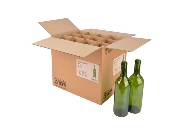 Vinflasker 0,75L Bordeaux Eske med 12 stk