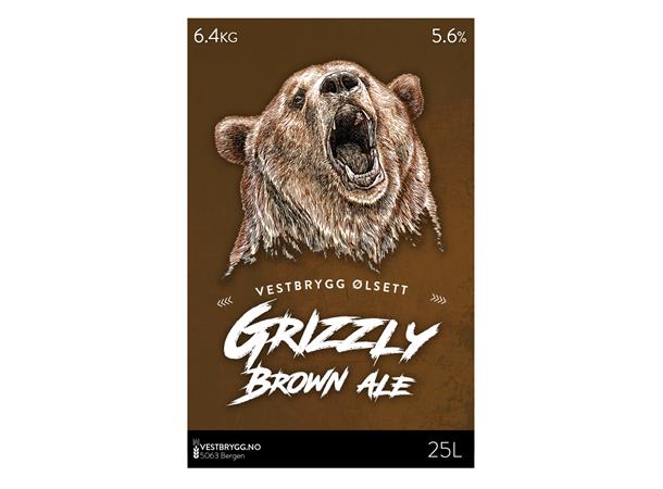 Vestbrygg Grizzly American Brown Ale 25L Ølsett