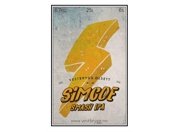 Vestbrygg Simcoe Smash IPA 25L Ølsett