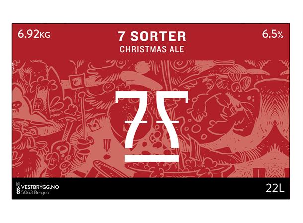 7 Fjell 7 Sorter Christmas Ale 22L Ølsett