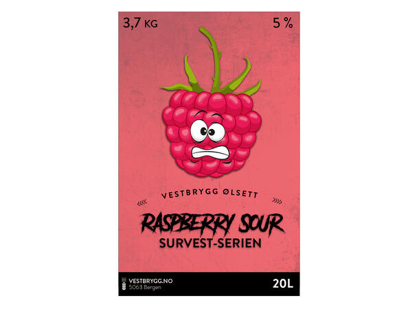 Vestbrygg Rasberry Sour 20L Survest-ølsett-Premium