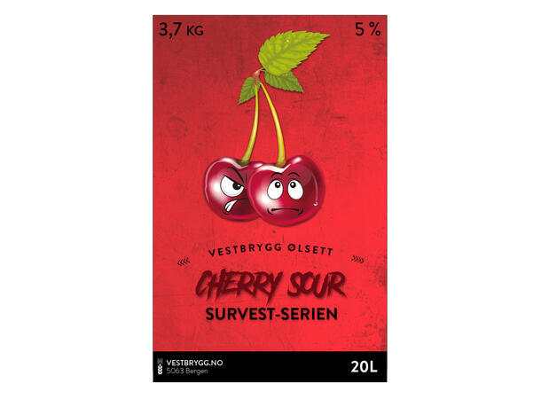 Vestbrygg Cherry Sour 20L Survest-ølsett