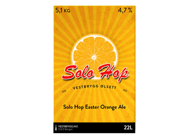 Vestbrygg Solo Hop Easter Ale 22L Ølsett