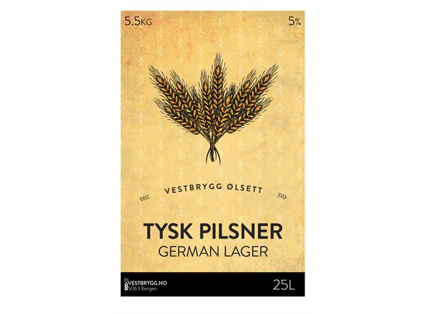 Vestbrygg Tysk Pilsner 25L Ølsett