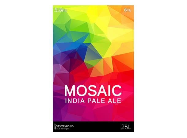 Vestbrygg - Mosaic IPA 25L Ølsett