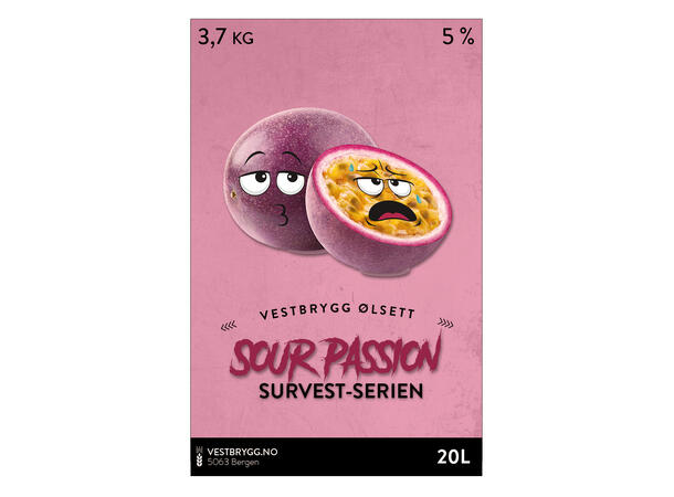 Vestbrygg Passion Sour 20L Survest-ølsett