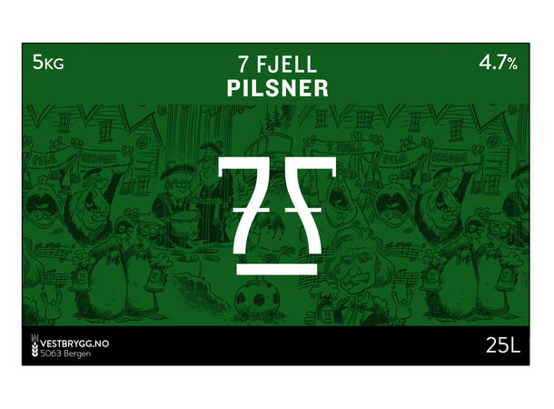 7 Fjell - Pilsner 25L Ølsett - Påskekampanje!
