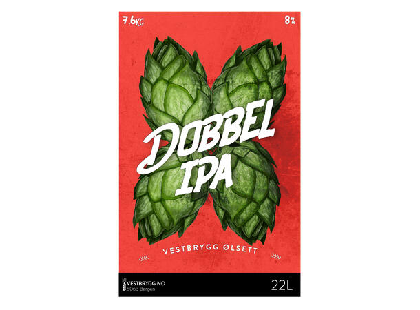 Vestbrygg Dobbel IPA 22L Ølsett -Påskekampanje!