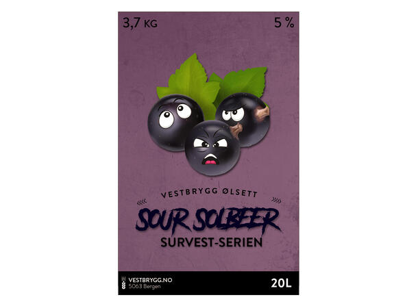 Vestbrygg Solbær Sour 20L Survest-ølsett-Premium