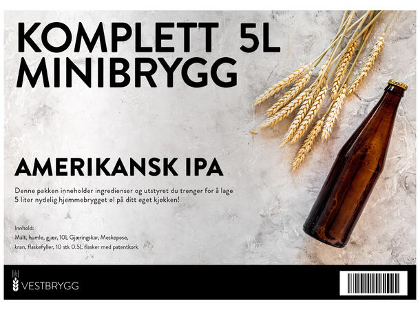 Minibrygg 5l - IPA Komplett bryggepakke