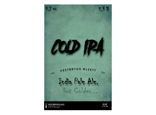 Vestbrygg Cold IPA 22L Ølsett