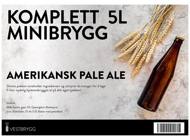 5l Minibrygg - Amerikansk Pale Ale Komplett Bryggepakke