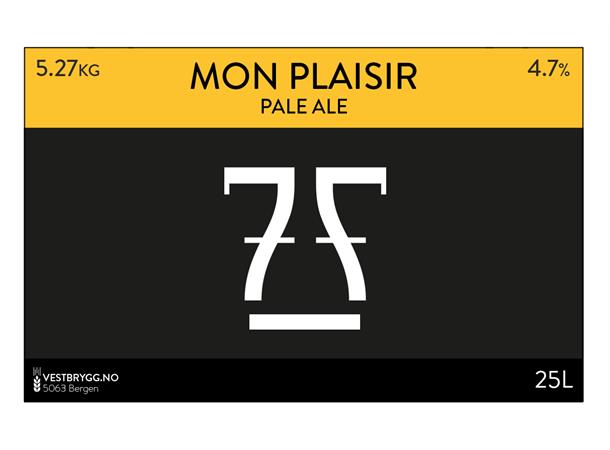 7 Fjell Mon Plaisir Pale Ale 25L Ølsett