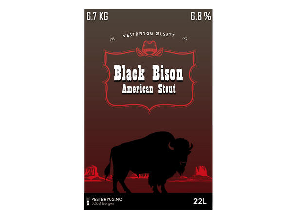 Vestbrygg Black Bison American Stout 22L Ølsett
