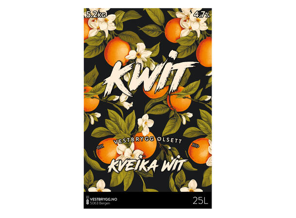 Vestbrygg Kwit - Kveika Wit 25L Ølsett