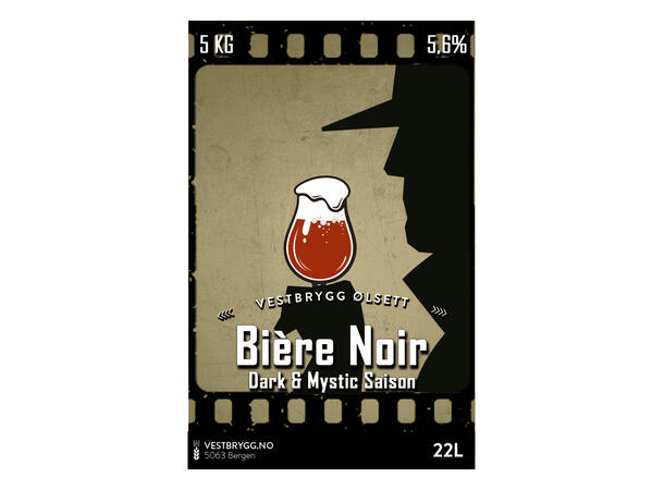 Vestbrygg Biere Noir Dark Saison 22L Ølsett