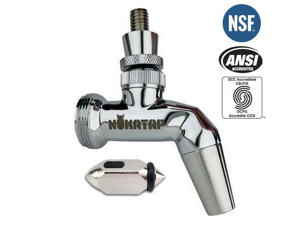 Tappekrane SS Shuttle med o-ring Nukatap