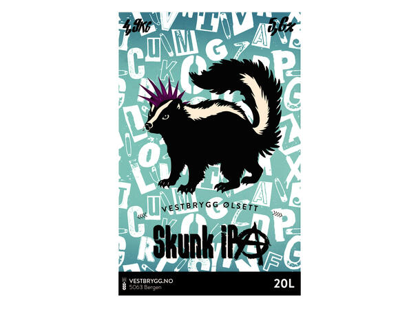 Vestbrygg Skunk IPA 20L Ølsett Sumarkampanje