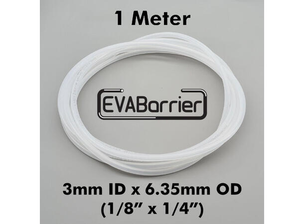 EVABarrier slange 3 mm ID x 6,35mm OD for øl og CO2. 1/8" ID x 1/4" OD