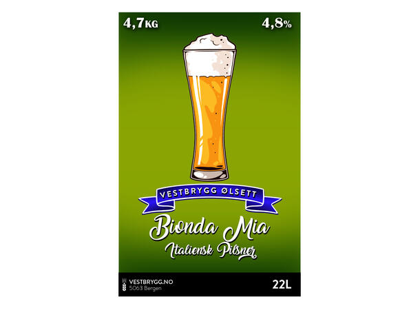 Vestbrygg Bionda Mia 22L Ølsett