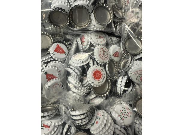 Korker - 26mm - 100pk - Christmas Kapsler med julemotiv
