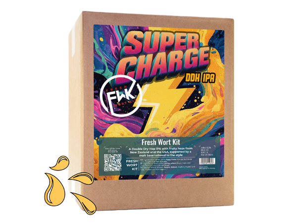 Supercharge DDH IPA Fresh Wort Kit 20L FWK IPA med dobbel tørrhumle