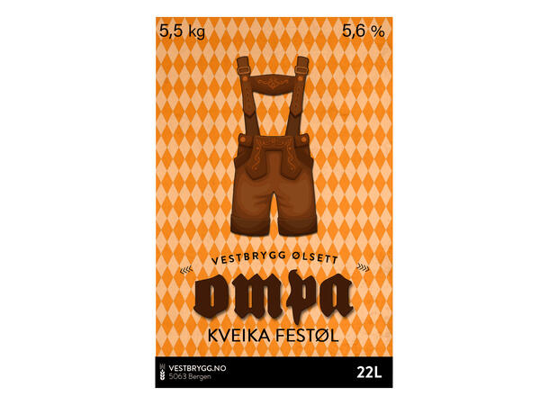 Vestbrygg Ompa -  Kveika Festøl 22L Ølsett