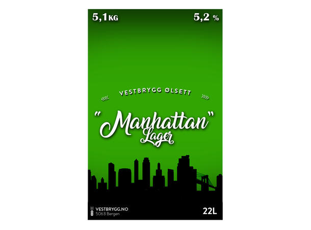 Vestbrygg "Manhattan" Lager 22L Ølsett