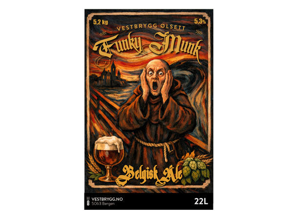 Vestbrygg Funky Munk Belgisk Ale 22L Ølsett