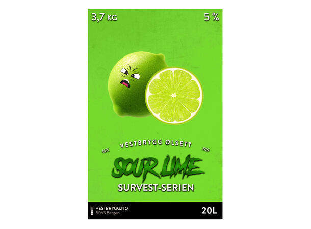 Vestbrygg Sour Lime 20L Survest-ølsett