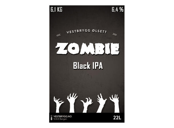 Vestbrygg - Zombie Black IPA 22L Ølsett