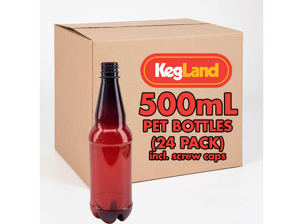 Ølflasker i PET-Plast - 0,5L Kasse med 24 stk – Kegland