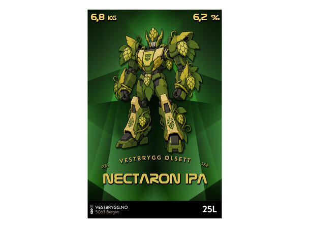 Vestbrygg Nectaron IPA 25L Ølsett