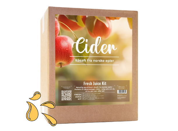 Eplecider Fresh Juice Kit Grovfiltrert og pasteurisert til 15L