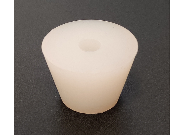 Silikonpropp for gjærlås konisk 38mm x 25mm. 9mm hull