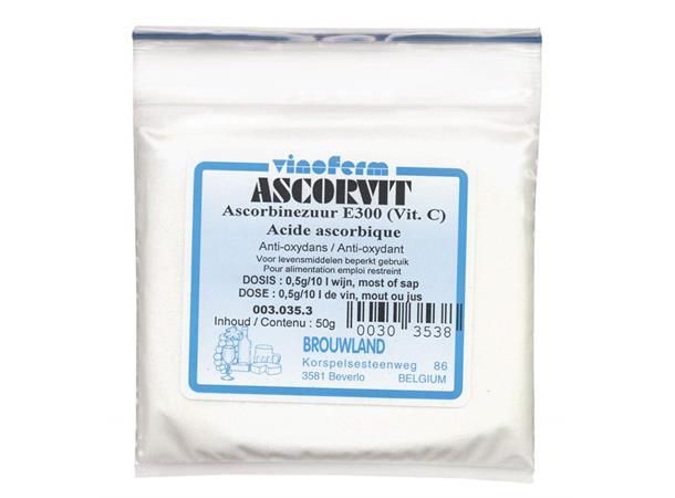 Ascorvit (C6H8O6) – 100g Askorbinsyre