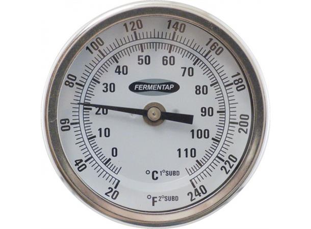 Termometer 1/2" RF 2.5" probe Fermentap